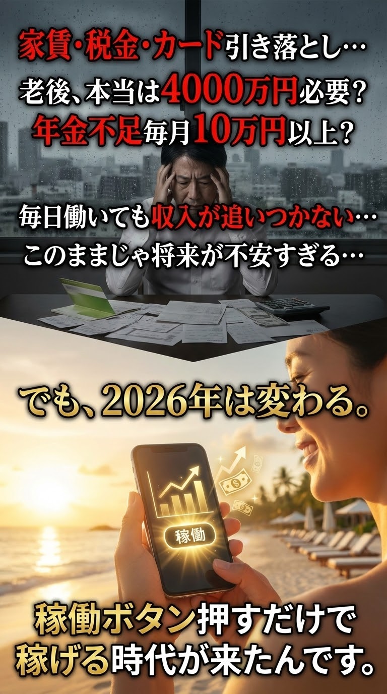ボタン1つで楽して稼ぐ生活